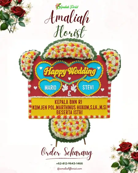 Papan Bunga Pernikahan Payungrejo